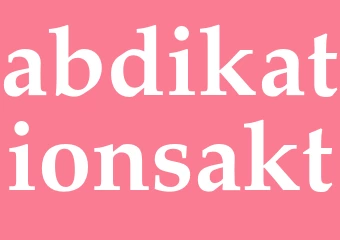 Synonym abdikationsakt