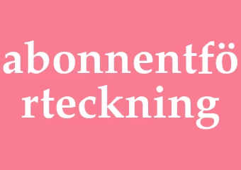 Synonym abonnentförteckning