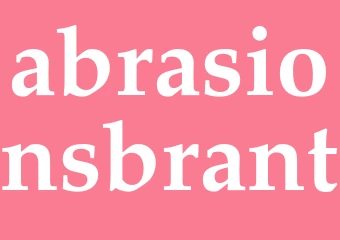 Synonym abrasionsbrant