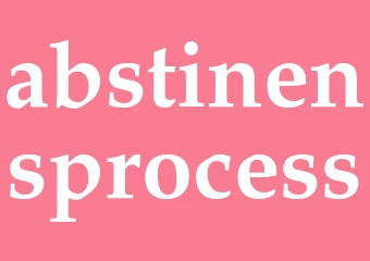 Synonym abstinensprocess