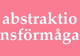 Synonym abstraktionsförmåga