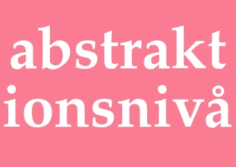 Synonym abstraktionsnivå