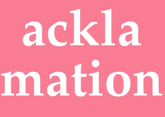 Synonym acklamation