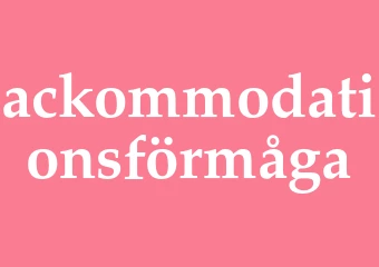 Synonym ackommodationsförmåga