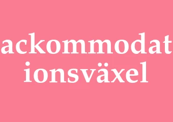 Synonym ackommodationsväxel