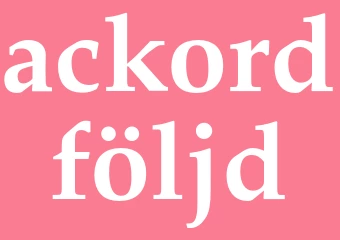Synonym ackordföljd