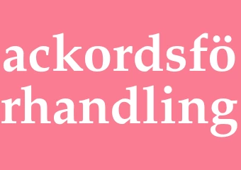 Synonym ackordsförhandling