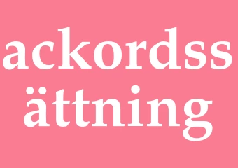 Synonym ackordssättning