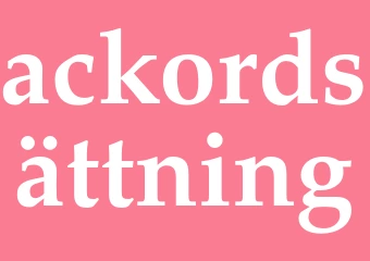 Synonym ackordsättning