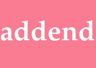 Synonym addend