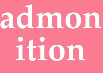 Synonym admonition