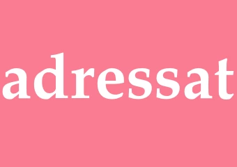 Synonym adressat