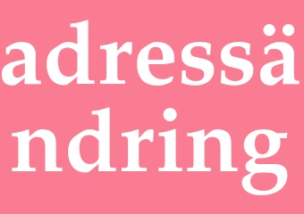 Synonym adressändring