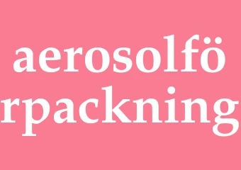 Synonym aerosolförpackning