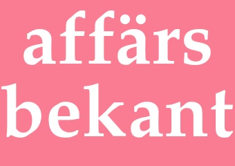 Synonym affärsbekant