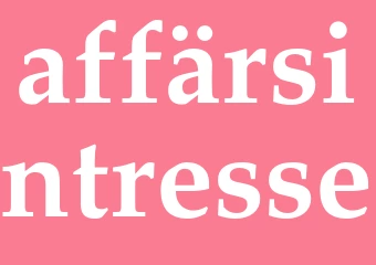 Synonym affärsintresse