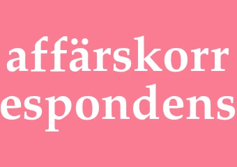 Synonym affärskorrespondens
