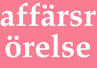 Synonym affärsrörelse