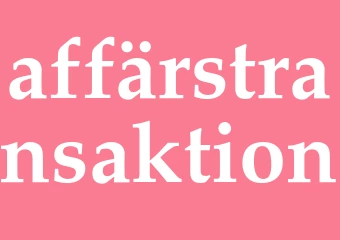 Synonym affärstransaktion