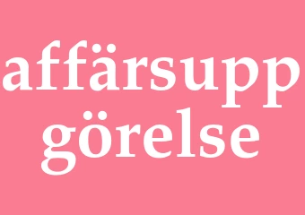 Synonym affärsuppgörelse