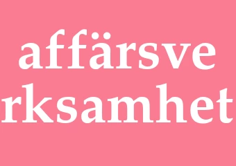 Synonym affärsverksamhet