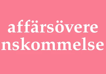 Synonym affärsöverenskommelse