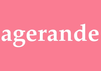 Synonym agerande