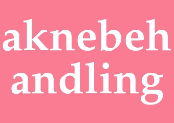 Synonym aknebehandling