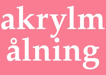 Synonym akrylmålning