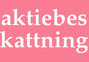 Synonym aktiebeskattning