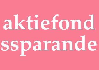 Synonym aktiefondssparande