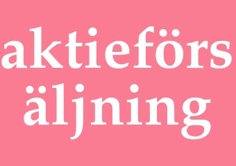 Synonym aktieförsäljning