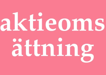 Synonym aktieomsättning
