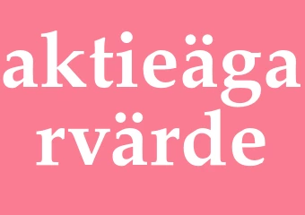 Synonym aktieägarvärde