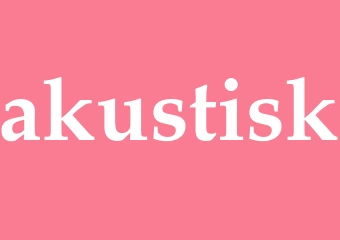 Synonym akustisk