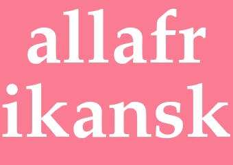 Synonym allafrikansk
