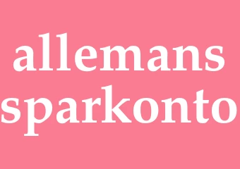 Synonym allemanssparkonto