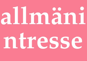 Synonym allmänintresse