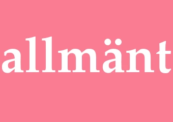 Synonym allmänt