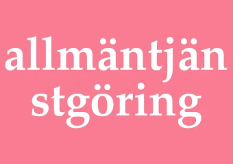 Synonym allmäntjänstgöring