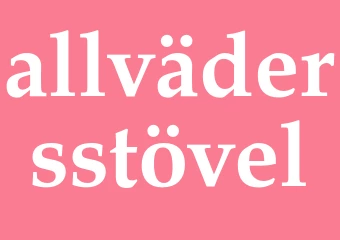 Synonym allvädersstövel