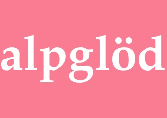 Synonym alpglöd