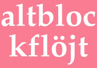 Synonym altblockflöjt