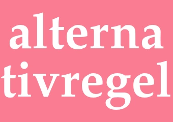 Synonym alternativregel