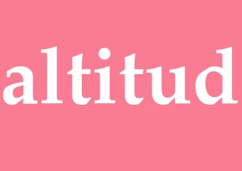 Synonym altitud