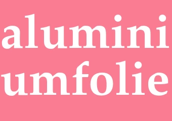 Synonym aluminiumfolie