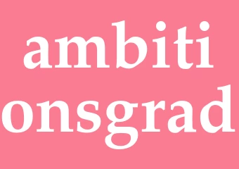 Synonym ambitionsgrad
