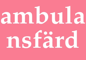 Synonym ambulansfärd