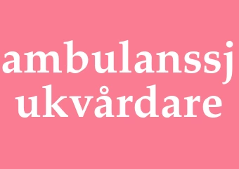 Synonym ambulanssjukvårdare