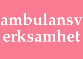 Synonym ambulansverksamhet
